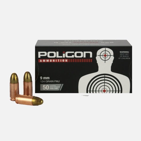 9X19 MM LUGER ÖZKURSAN POLİGON (FMJ-124 GRN) TABANCA FİŞEĞİ