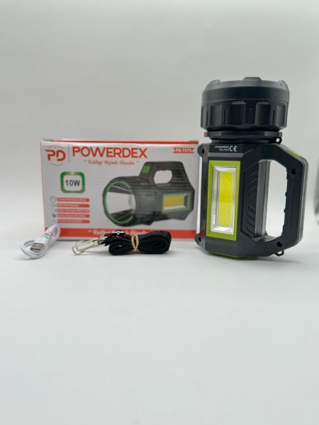 Powerdex PD-7575 Şarjlı ve Güneş Enerjili El Feneri ve Kamp Lambası