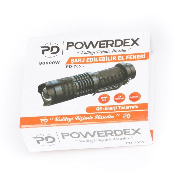 Powerdex PD-7055 Mini Şarj Edilebilir El Feneri