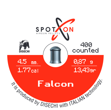 Spoton Falcon 4,5 mm Havalı Tüfek Saçması (13,43 Grain - 400 Adet)