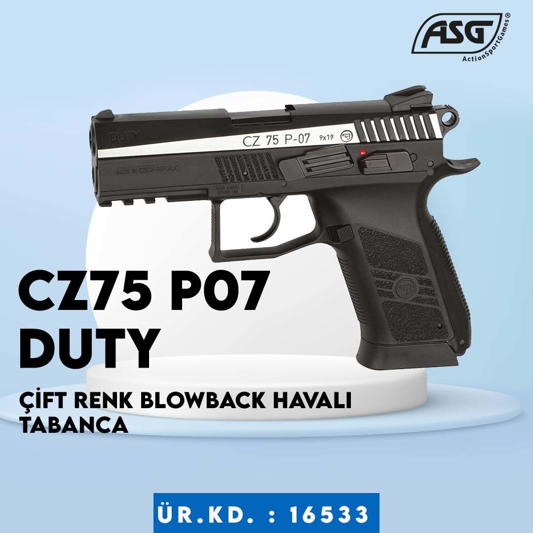 Asg CZ75 P07 Duty Blowback Çift Renk Havalı Tabanca