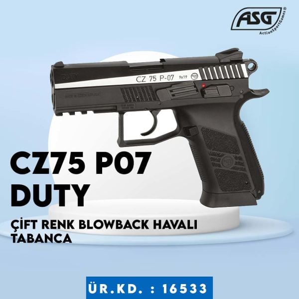 Asg CZ75 P07 Duty Blowback Çift Renk Havalı Tabanca