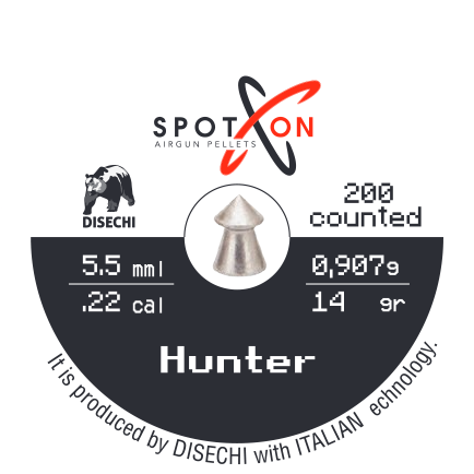 Spoton Hunter 5,5 mm Havalı Tüfek Saçması (14 Grain - 200 Adet)