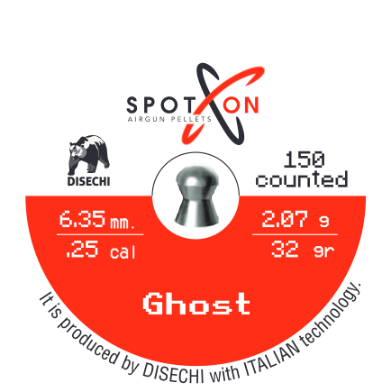 Spoton Ghost 6,35 mm Havalı Tüfek Saçması (32 Grain - 150 Adet)