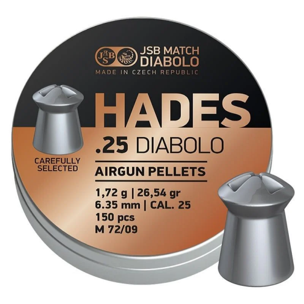 JSB Diabolo Hades 26.54 Grain 6.35 mm Havalı Saçma 150 Adet