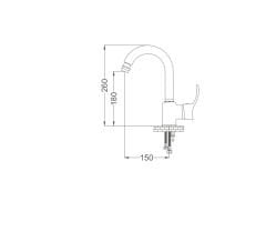 Gms Akdeniz Kuğu Lavabo Bataryası Akd101