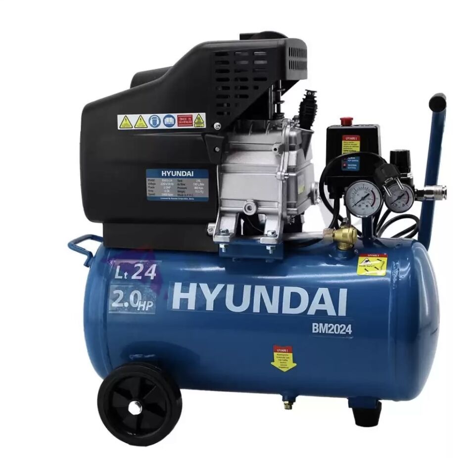 Hyundai BM2024 Yağlı Tip Hava Kompresörü 24 Lt
