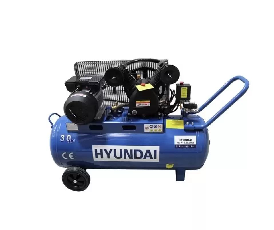 Hyundai HM-V-0.25 Yağlı Tip Hava Kompresörü 100 Lt V-Kafa