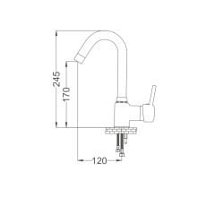 Gms Çağla Mix Kuğu Lavabo Bataryası Cm101