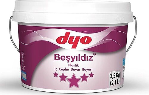 Dyo Beşyıldız Plastik İç Cephe Duvar Boyası 3,5 Kğ #Tüm Renkler# Şampanya