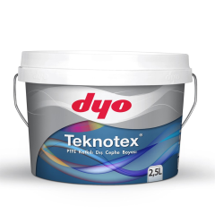 Dyo Teknotex Ptfe Katkılı Silikonlu Dış Cephe Duvar Boyası 2,5 Lt #Tüm Renkler#