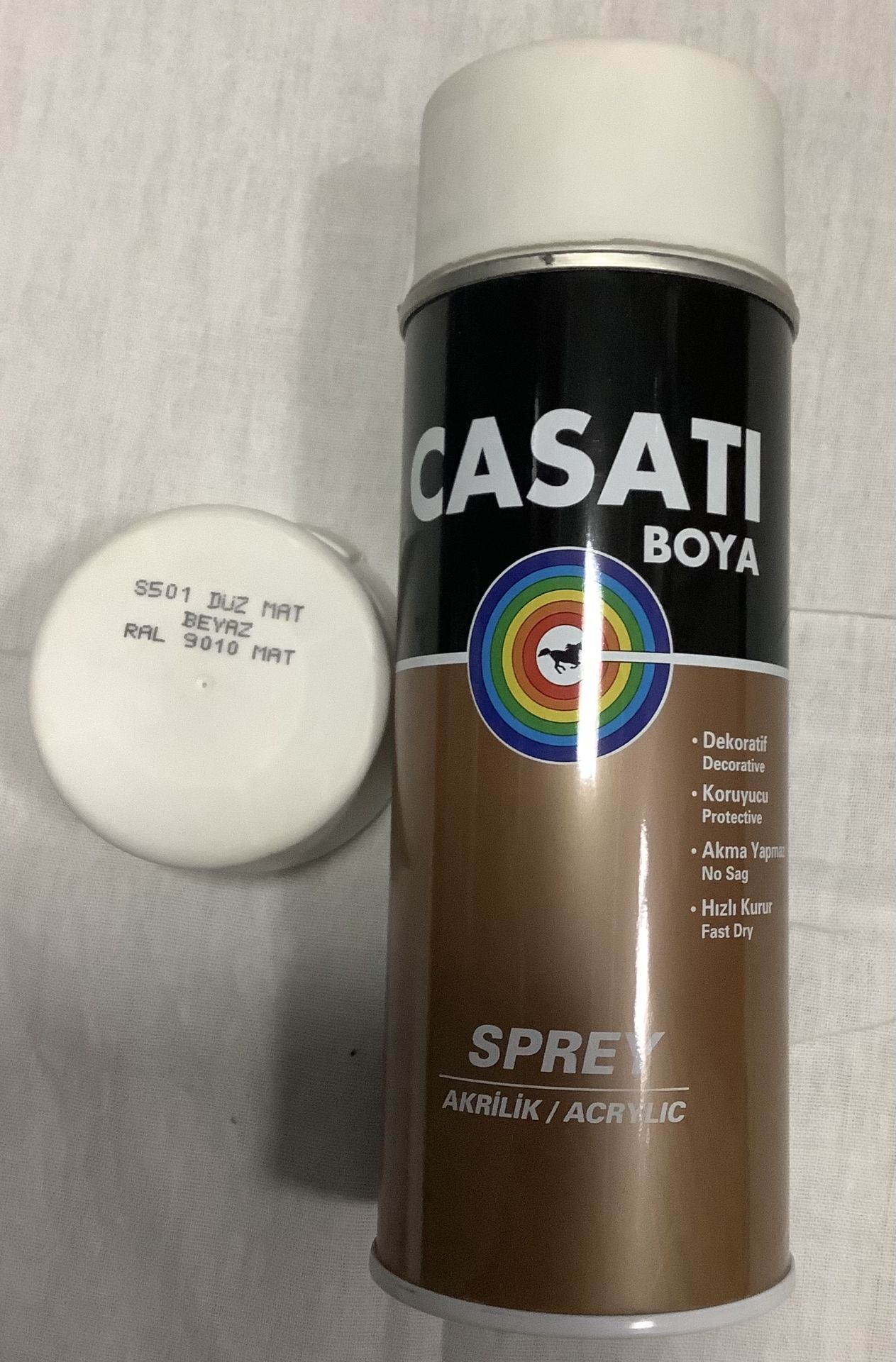 Casati 400ml Mat Beyaz Sprey Boya