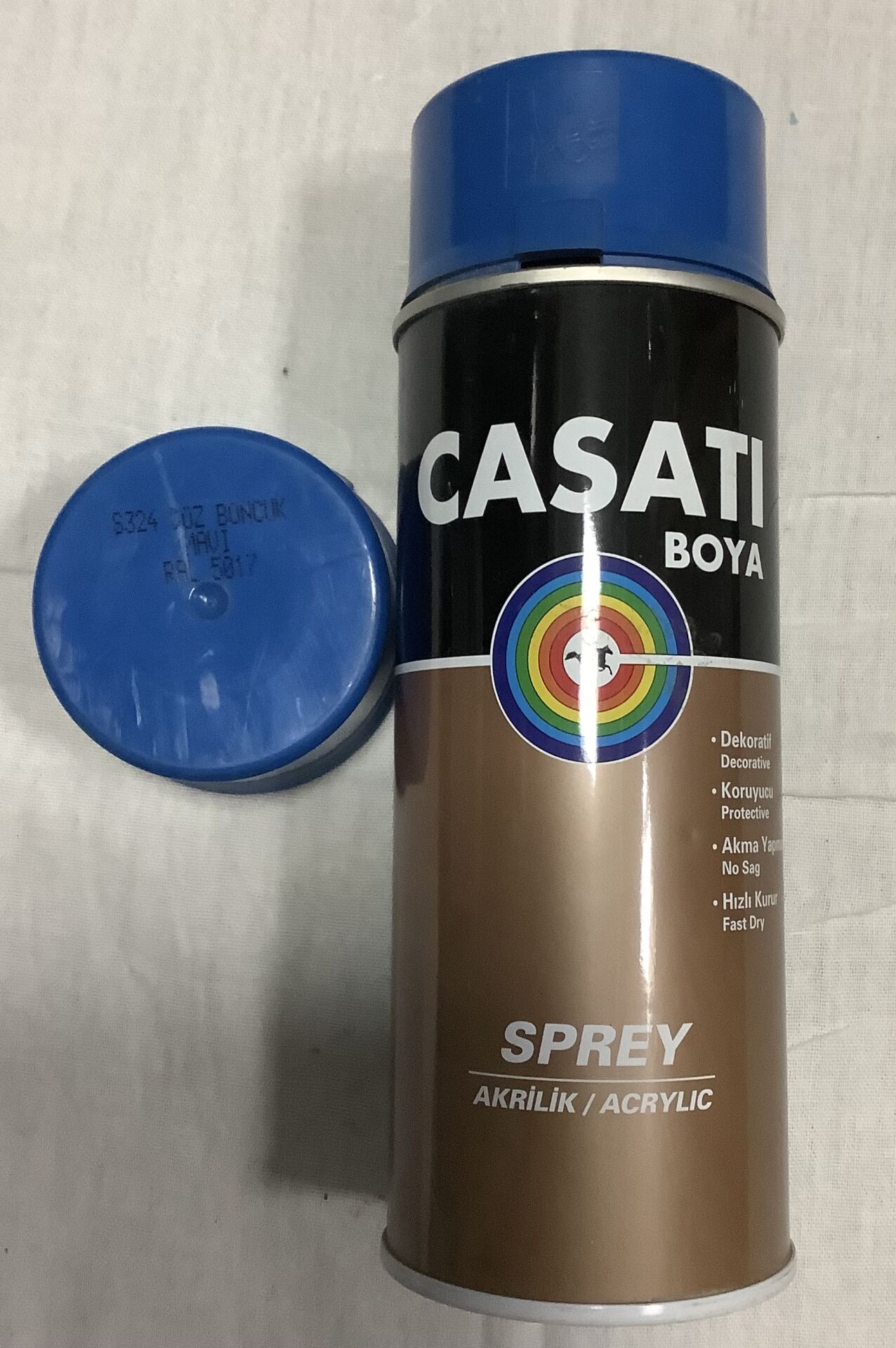 Casati 400ml Düz Boncuk Mavi Sprey Boya
