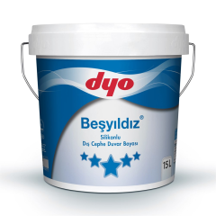 Dyo Beşyıldız Silikonlu Dış Cephe Duvar Boyası 15 Lt #Tüm Renkler#