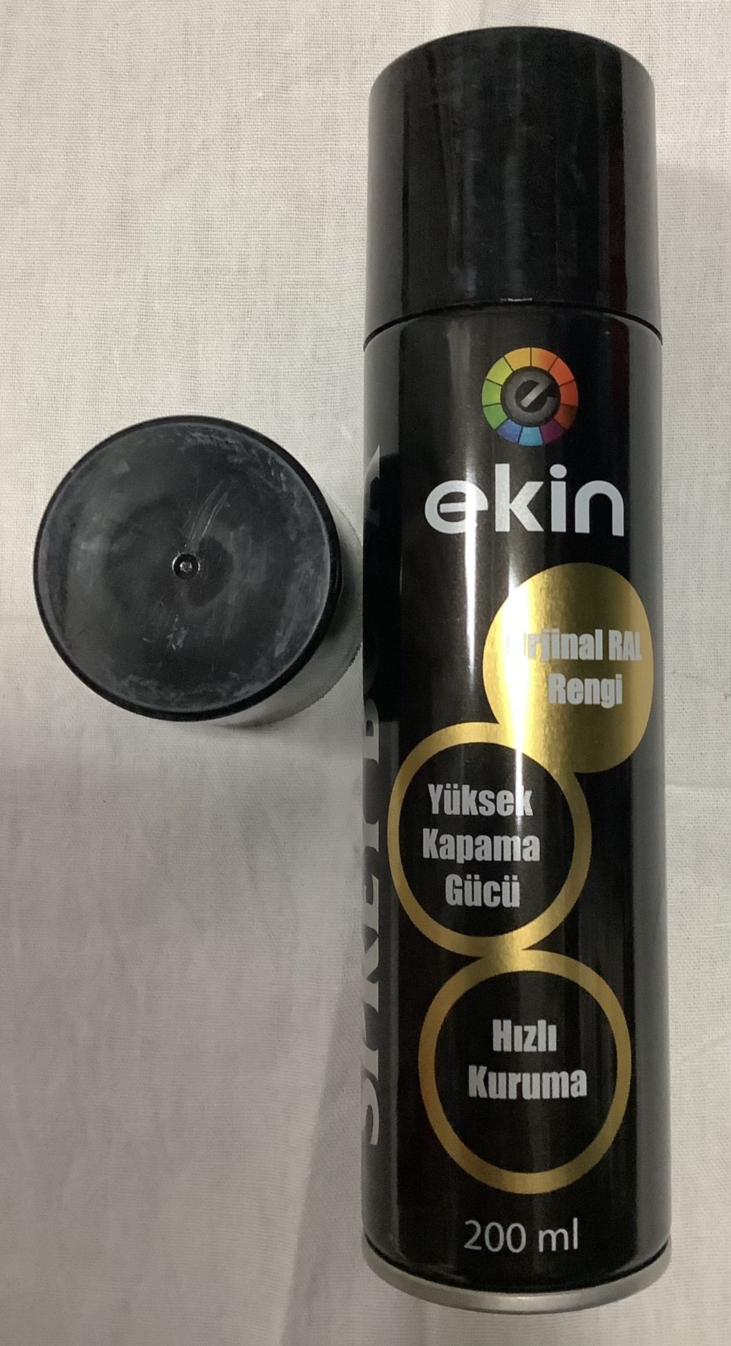 200ml Düz Siyah Sprey Boya