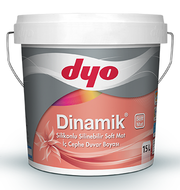 Dyo Dinamik Silikonlu Silinebilir Soft Mat İç Cephe Duvar Boyası 15 Lt #Tüm Renkler#