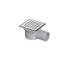 Krom Kapaklı Plastik Yer Süzgeci 50 Mm 10x10