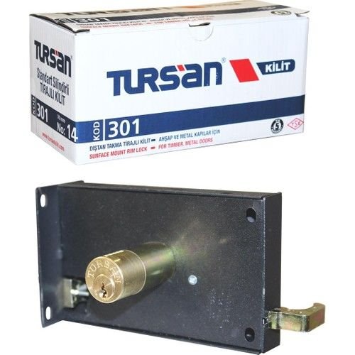 Tursan Silindirli Tirajlı Kilit 14Mm Demir Kapı Kilidi