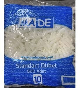 10’Luk Plastik Dübel 500 Adet