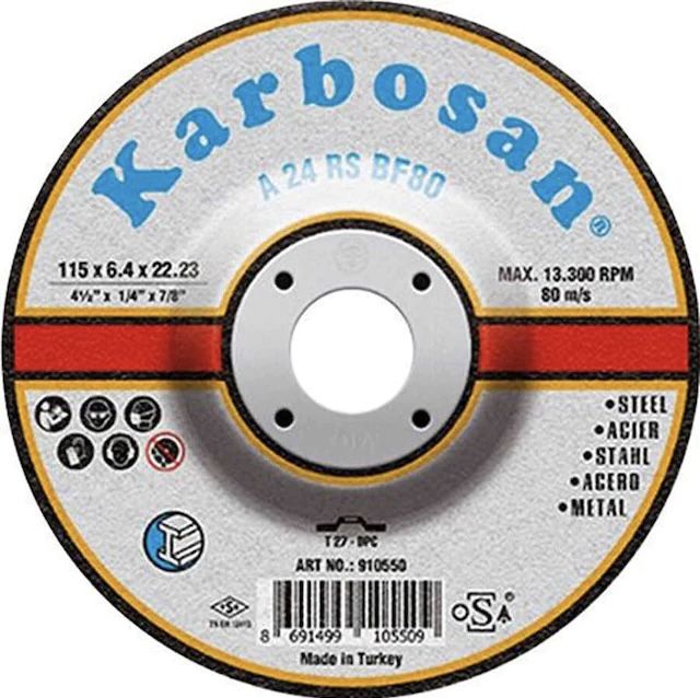 Karbosan 180mm Metal Çapakalma Diski Karbosan Taşlama Taşı