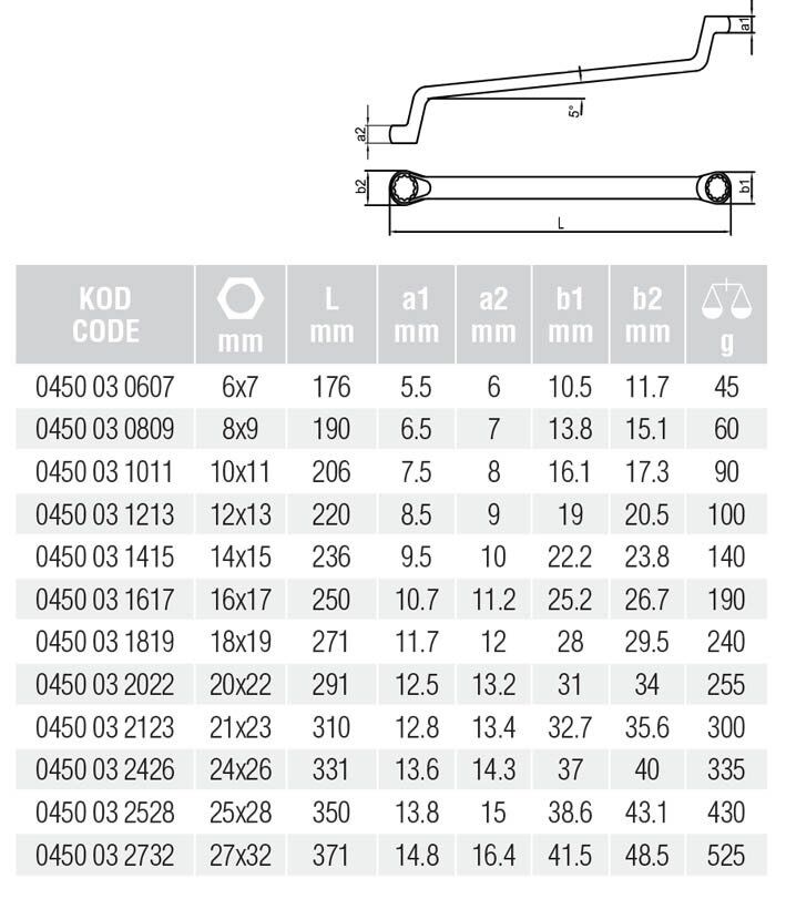 Elta 10x11 Yıldız İki Ağız Anahtar 10*11 Tekli Yıldız Anahtar