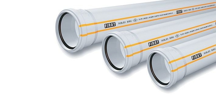 Fıratboru Dublex Pvc Atık Su Borusu 3.0 75x2000 #2 metre#