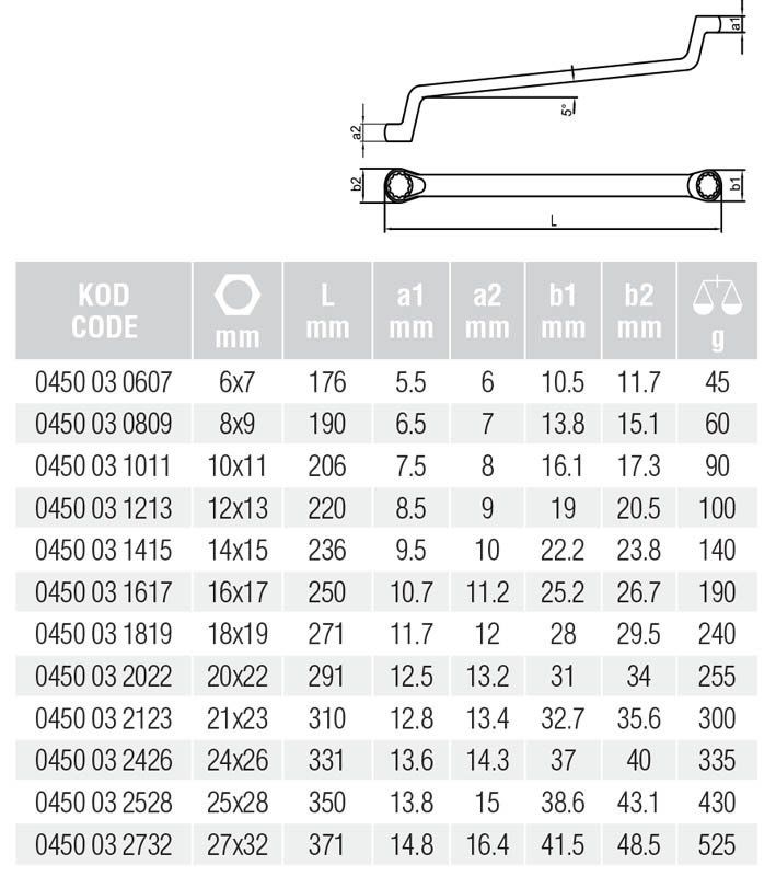 Elta 16x17 Yıldız İki Ağız Anahtar 16*17 Tekli Yıldız Anahtar