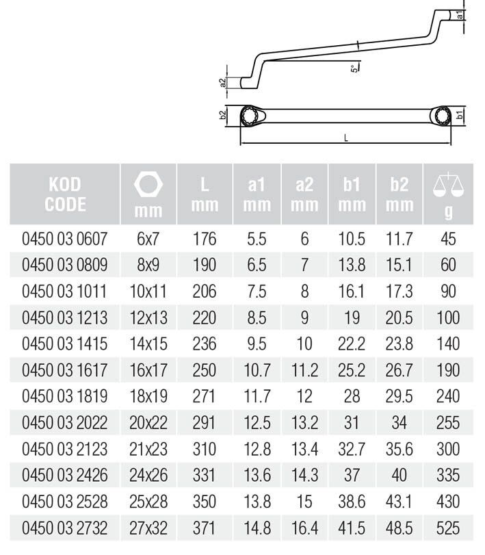 Elta 20x22 Yıldız İki Ağız Anahtar 20*22 Tekli Yıldız Anahtar