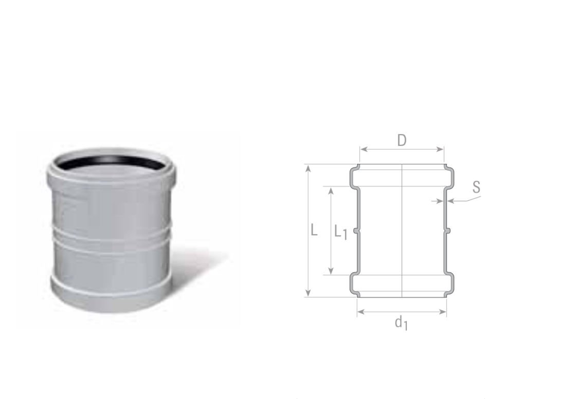 Fıratboru Pvc Dublex 50x50 Atık Su Kayar Manşon 50’Lilik Kayarmanşon