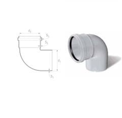 Fıratboru Pvc Dublex 75x87 Dirsek 87° 75’Lik Kapalı Dirsek
