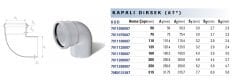 Fıratboru Pvc Dublex 75x87 Dirsek 87° 75’Lik Kapalı Dirsek