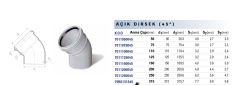 Fıratboru Pvc Dublex 110x45 Dirsek 45° 110’Luk Açık Dirsek