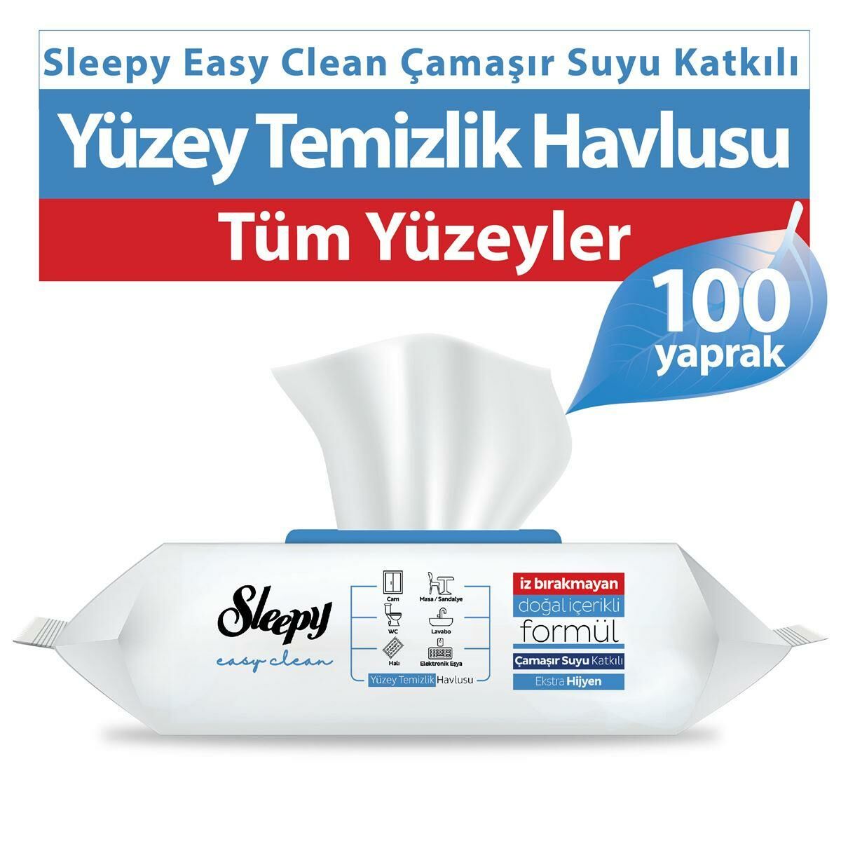 Sleepy Kapaklı Yüzey Tmz.Havl.Çamş.Suyu 100lü
