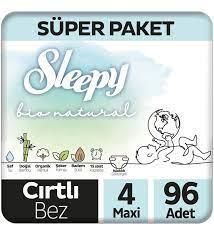 SLEEPY BİO NATURAL JUMBO 4 Numara Maxi 96 Adet