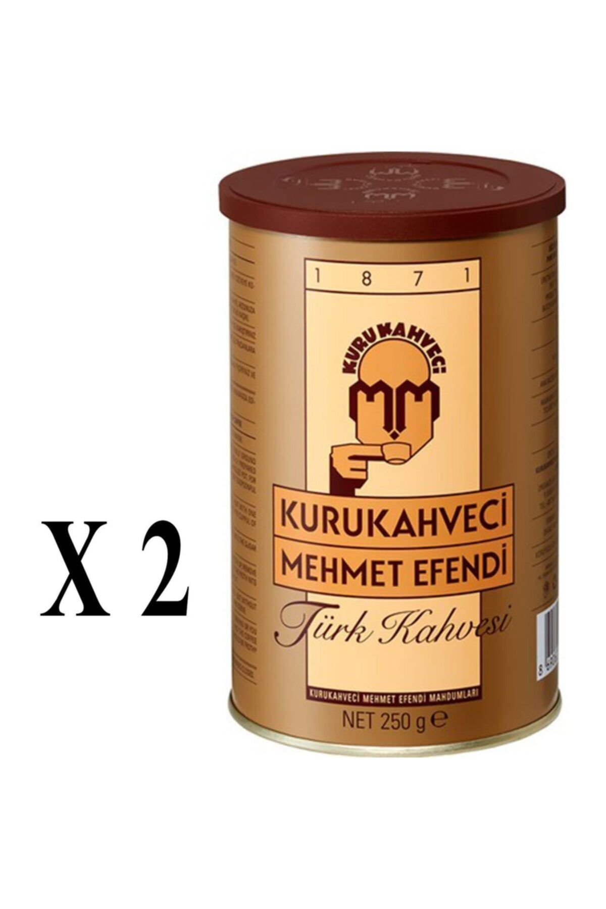 Kurukahveci Türk Kahvesi Teneke 250 Gr X 2 Adet