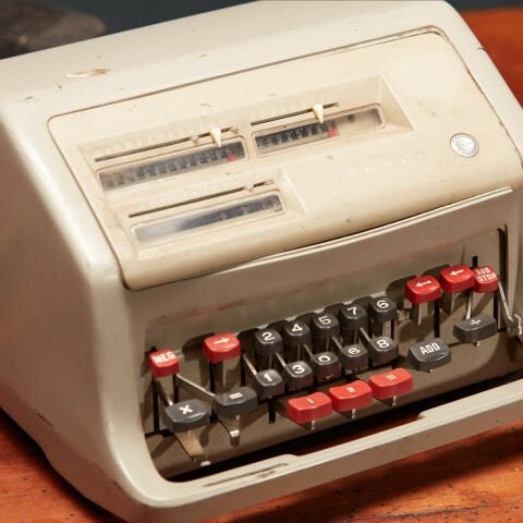 White Facit Calculator