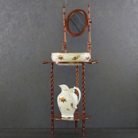 Ahşap Kaideli Lavabo Seti