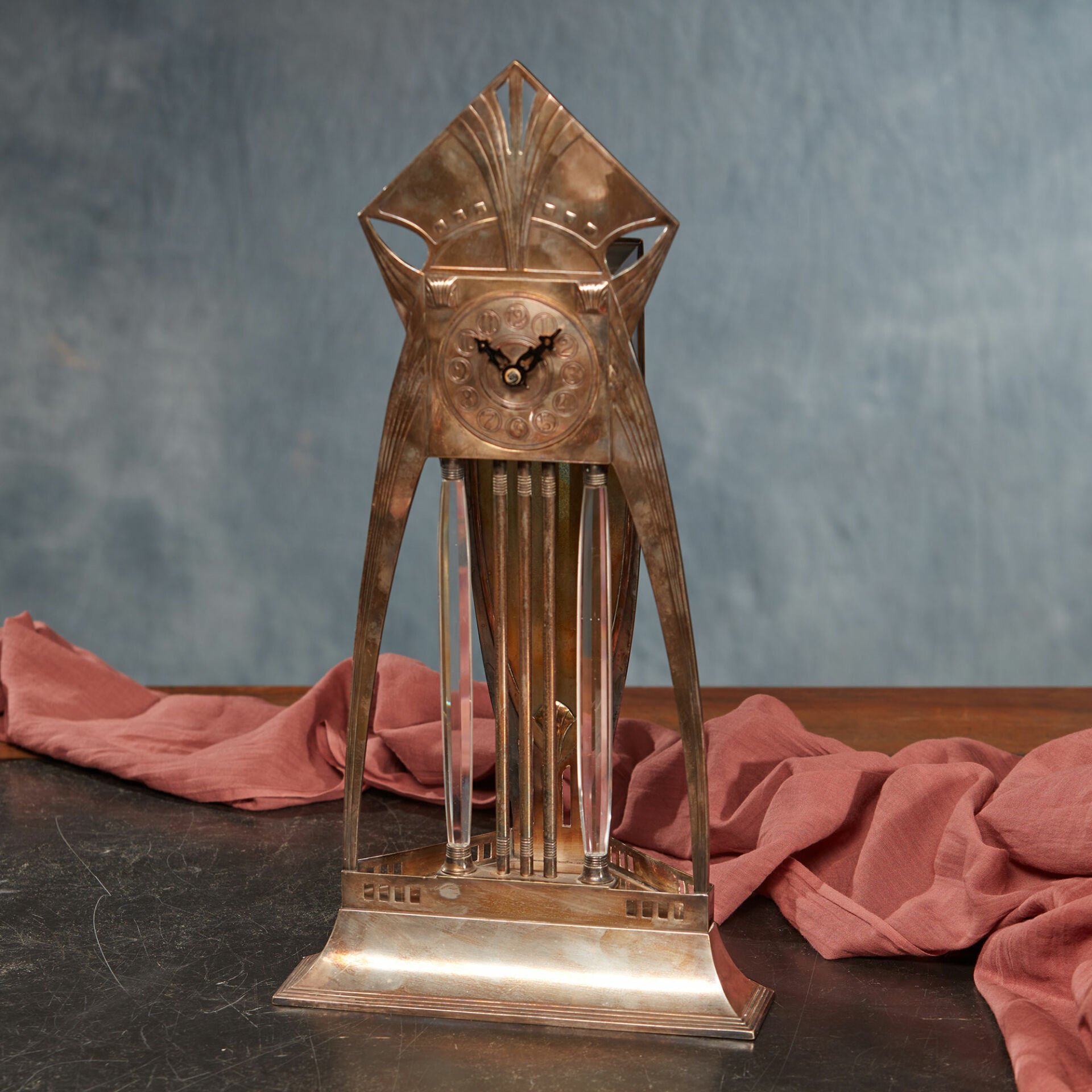 Art Deco Metal Clock