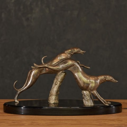 Bronze Dog Statue