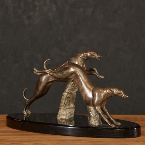 Bronze Dog Statue