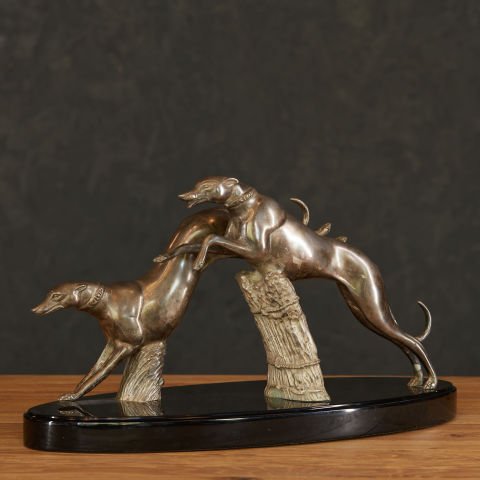 Bronze Dog Statue
