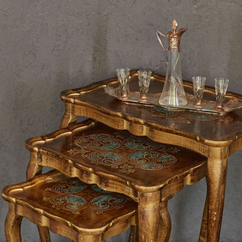 Foiled Triple Nesting Table