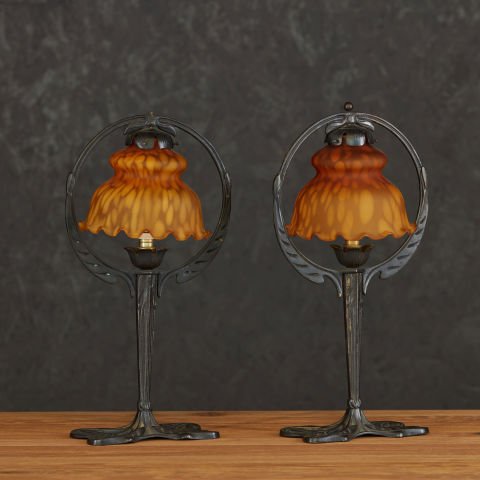 Art Nouveau Çift Aydınlatma