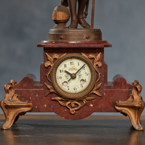 Jean D'arc Console Clock Set