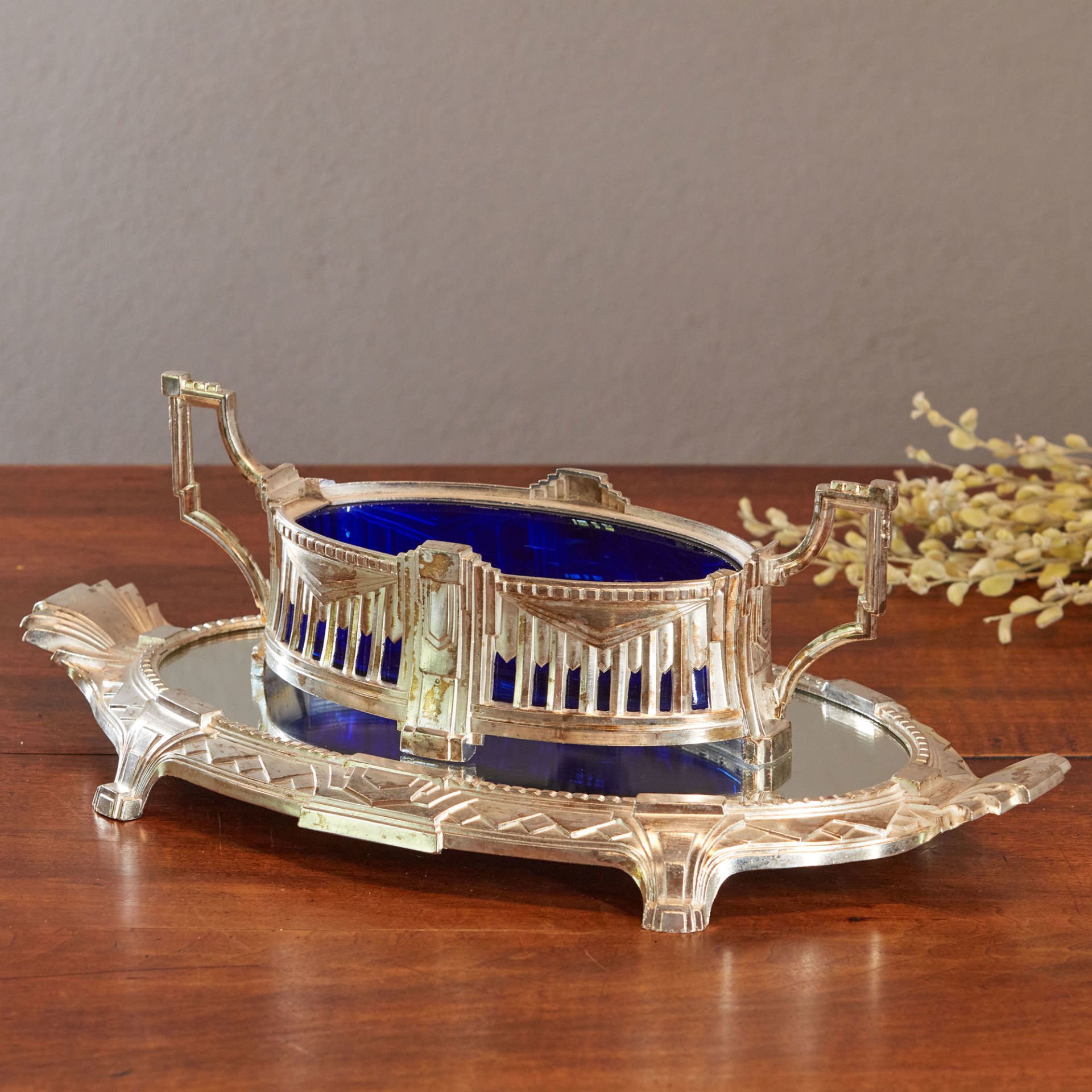 Kobalt Camlı Jardinyer