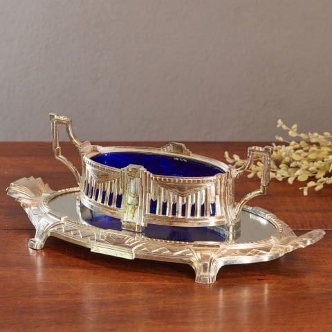 Kobalt Camlı Jardinyer