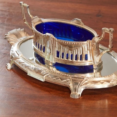 Kobalt Camlı Jardinyer