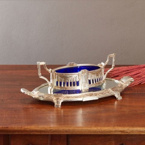 Kobalt Camlı Jardinyer