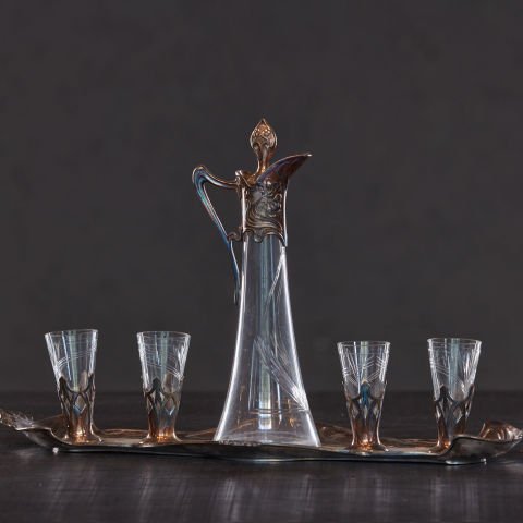 Art Nouveau Liquor Set