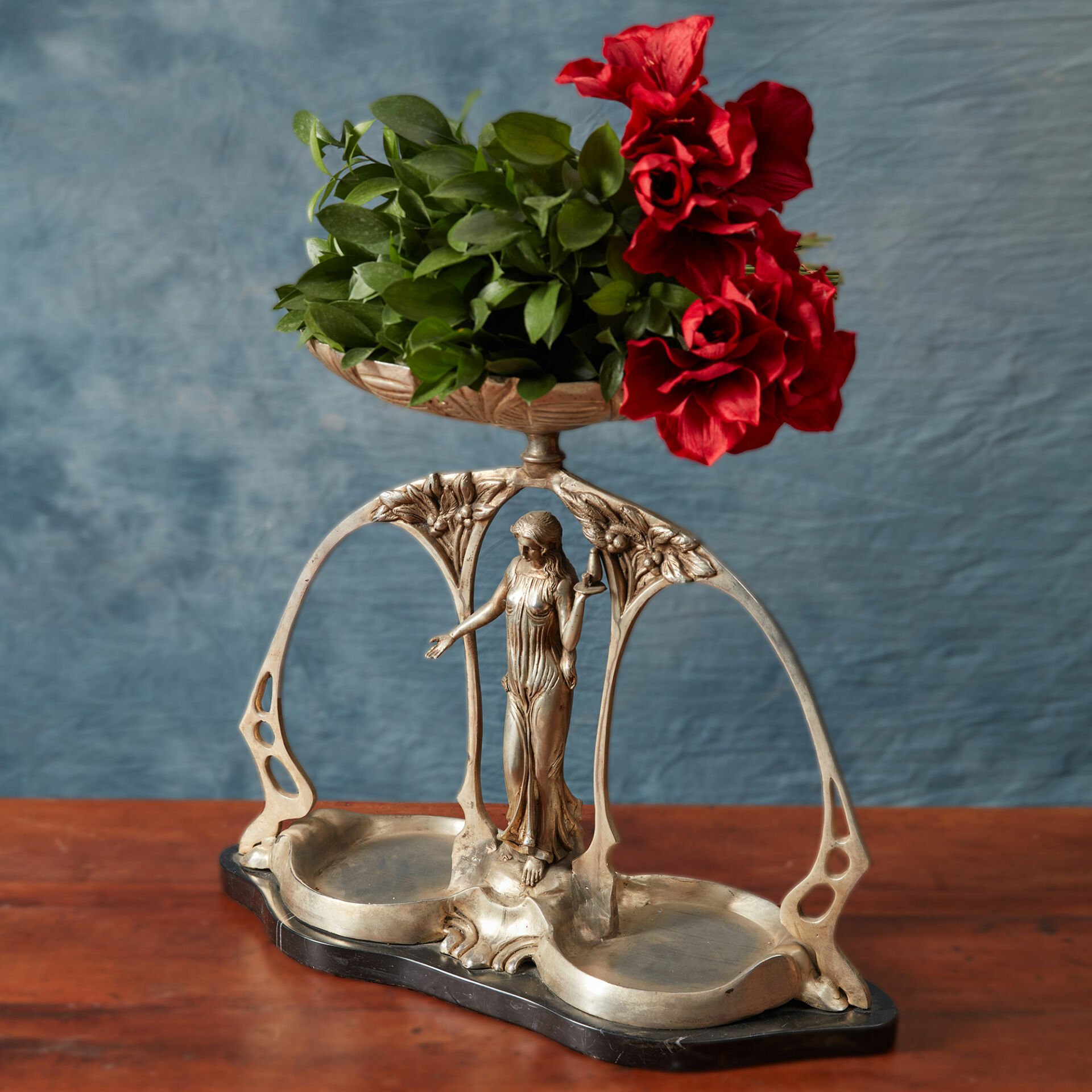 Jardinyer with Female Sculpture